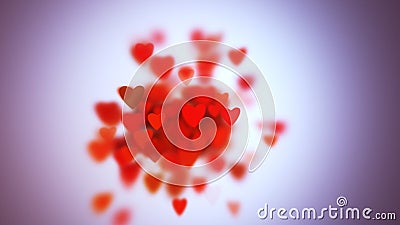 Hearts with depth of field, Valentineâ€™s Day Stock Photo